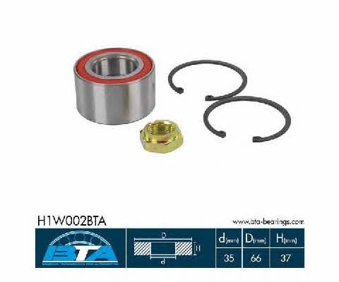 Подшипник ступицы колеса, комплект BTA H1W002BTA