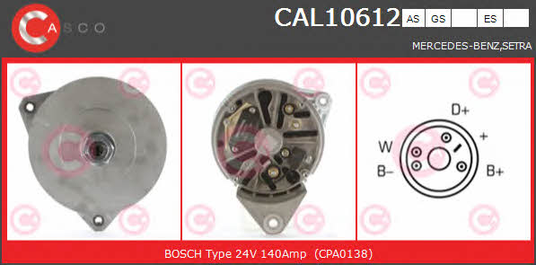 Casco CAL10612GS Генератор CAL10612GS: Купити в Україні - Добра ціна на EXIST.UA!