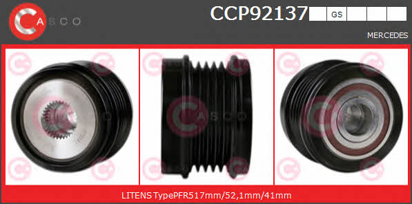 Casco CCP92137GS Шків генератора CCP92137GS: Купити в Україні - Добра ціна на EXIST.UA!