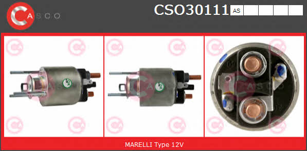 CSO30111AS Casco Реле стартера втягивающее