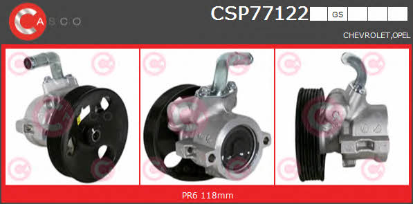 Casco CSP77122GS Насос гідропідсилювача керма CSP77122GS: Купити в Україні - Добра ціна на EXIST.UA!
