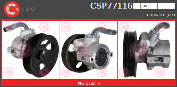 Casco CSP77116GS Насос гідропідсилювача керма CSP77116GS: Купити в Україні - Добра ціна на EXIST.UA!