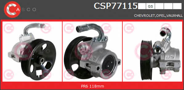 Casco CSP77115GS Насос гідропідсилювача керма CSP77115GS: Купити в Україні - Добра ціна на EXIST.UA!