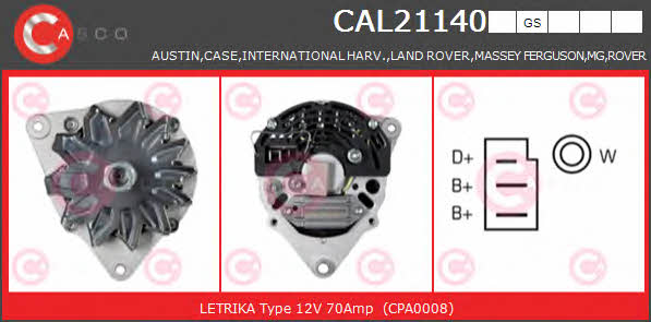 Casco CAL21140GS Генератор CAL21140GS: Купити в Україні - Добра ціна на EXIST.UA!