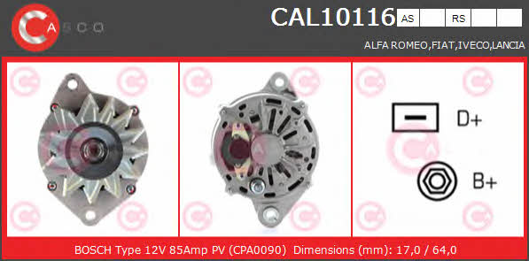 Casco CAL10116AS Генератор CAL10116AS: Купити в Україні - Добра ціна на EXIST.UA!