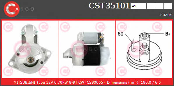 Casco CST35101AS Стартер CST35101AS: Купити в Україні - Добра ціна на EXIST.UA!