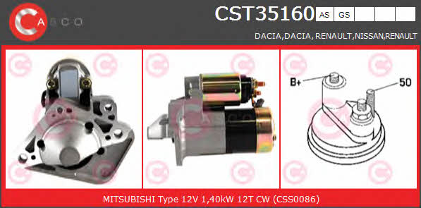 Casco CST35160AS Стартер CST35160AS: Купити в Україні - Добра ціна на EXIST.UA!