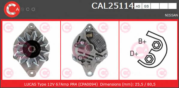 CAL25114AS Casco Генератор