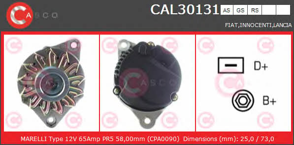 Casco CAL30131AS Генератор CAL30131AS: Купити в Україні - Добра ціна на EXIST.UA!