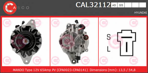 Casco CAL32112AS Генератор CAL32112AS: Купити в Україні - Добра ціна на EXIST.UA!