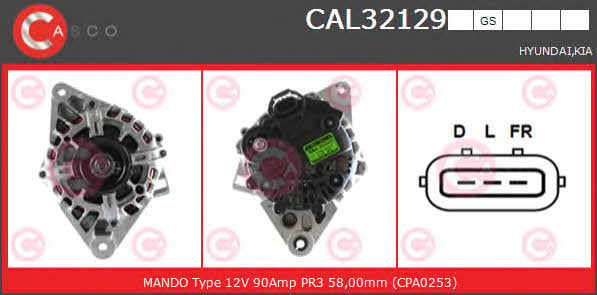 Casco CAL32129GS Генератор CAL32129GS: Купити в Україні - Добра ціна на EXIST.UA!