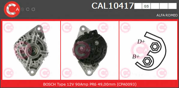 Casco CAL10417GS Генератор CAL10417GS: Купити в Україні - Добра ціна на EXIST.UA!