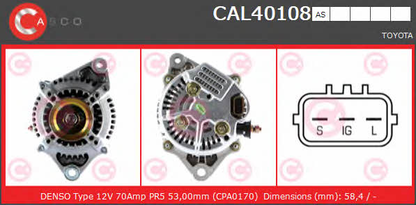 Casco CAL40108AS Генератор CAL40108AS: Купити в Україні - Добра ціна на EXIST.UA!