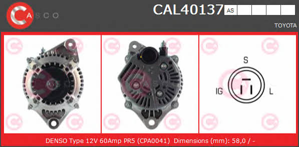 Casco CAL40137AS Генератор CAL40137AS: Купити в Україні - Добра ціна на EXIST.UA!