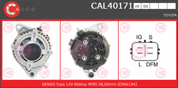 Casco CAL40171GS Генератор CAL40171GS: Купити в Україні - Добра ціна на EXIST.UA!