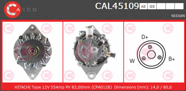 CAL45109AS Casco Генератор
