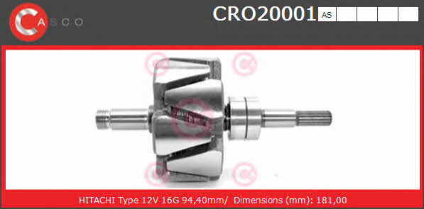 Casco CRO20001AS Ротор генератора CRO20001AS: Купити в Україні - Добра ціна на EXIST.UA!