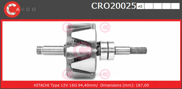 Casco CRO20025AS Ротор генератора CRO20025AS: Купити в Україні - Добра ціна на EXIST.UA!