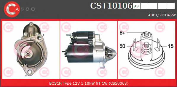 Casco CST10106AS Стартер CST10106AS: Купити в Україні - Добра ціна на EXIST.UA!