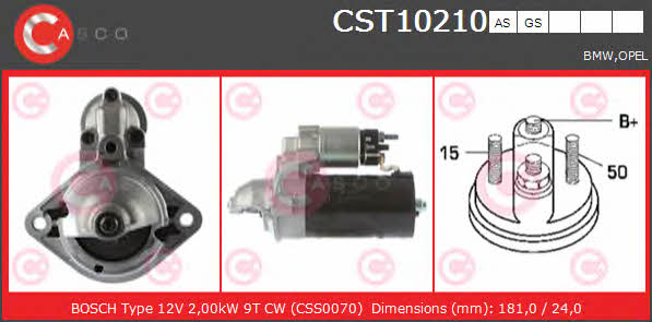 Casco CST10210AS Стартер CST10210AS: Купити в Україні - Добра ціна на EXIST.UA!