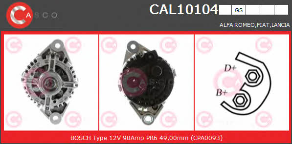 Casco CAL10104GS Генератор CAL10104GS: Купити в Україні - Добра ціна на EXIST.UA!