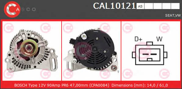 Casco CAL10121AS Генератор CAL10121AS: Купити в Україні - Добра ціна на EXIST.UA!