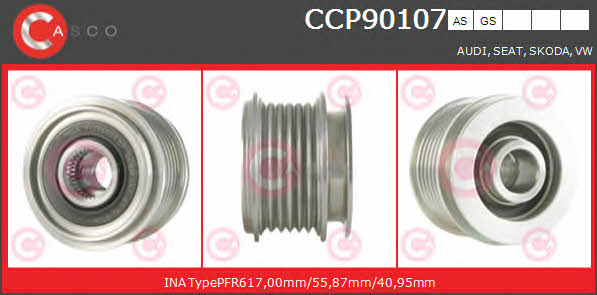 Casco CCP90107AS Шків генератора CCP90107AS: Купити в Україні - Добра ціна на EXIST.UA!