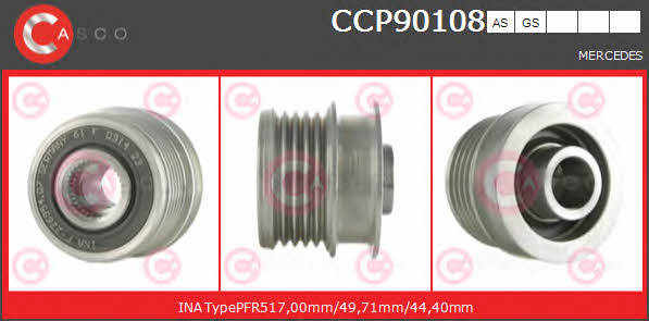 Casco CCP90108AS Шків генератора CCP90108AS: Купити в Україні - Добра ціна на EXIST.UA!