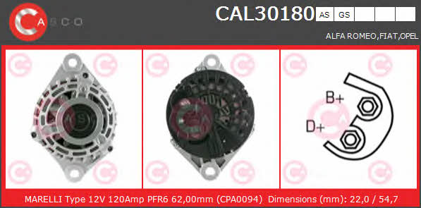 Casco CAL30180GS Генератор CAL30180GS: Купити в Україні - Добра ціна на EXIST.UA!