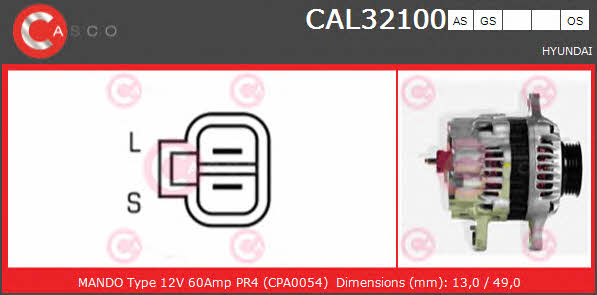 CAL32100AS Casco Генератор