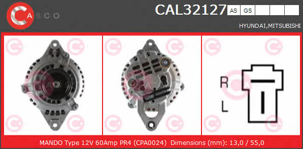 Casco CAL32127GS Генератор CAL32127GS: Купити в Україні - Добра ціна на EXIST.UA!
