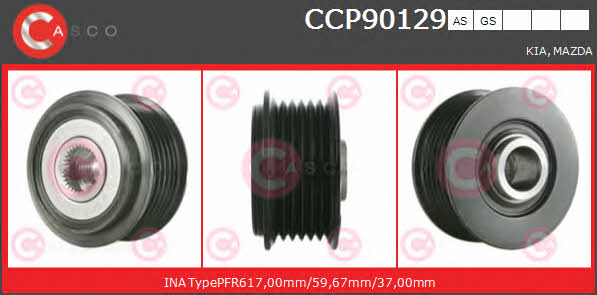 Casco CCP90129AS Шків генератора CCP90129AS: Купити в Україні - Добра ціна на EXIST.UA!