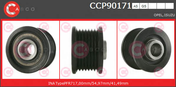 Casco CCP90171AS Шків генератора CCP90171AS: Купити в Україні - Добра ціна на EXIST.UA!