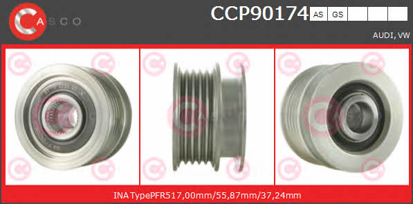 Casco CCP90174AS Шків генератора CCP90174AS: Купити в Україні - Добра ціна на EXIST.UA!