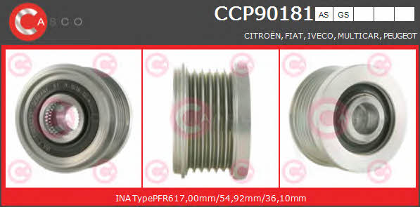 Casco CCP90181GS Шків генератора CCP90181GS: Купити в Україні - Добра ціна на EXIST.UA!