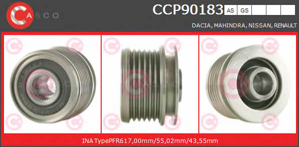 Casco CCP90183AS Шків генератора CCP90183AS: Купити в Україні - Добра ціна на EXIST.UA!