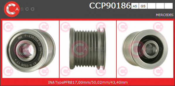 Casco CCP90186AS Шків генератора CCP90186AS: Купити в Україні - Добра ціна на EXIST.UA!