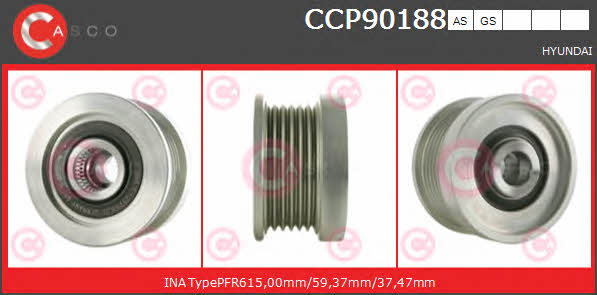 Casco CCP90188GS Шків генератора CCP90188GS: Купити в Україні - Добра ціна на EXIST.UA!