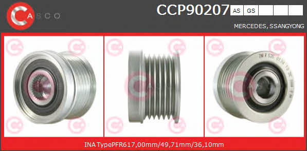 Casco CCP90207GS Шків генератора CCP90207GS: Купити в Україні - Добра ціна на EXIST.UA!