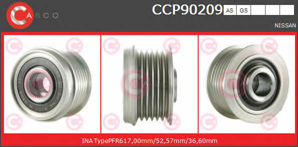 Casco CCP90209AS Шків генератора CCP90209AS: Купити в Україні - Добра ціна на EXIST.UA!