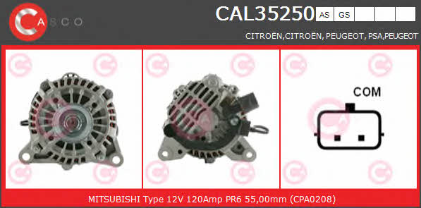 Casco CAL35250AS Генератор CAL35250AS: Купити в Україні - Добра ціна на EXIST.UA!