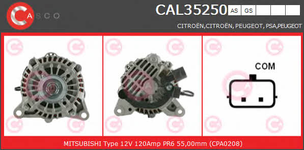 CAL35250AS Casco Генератор