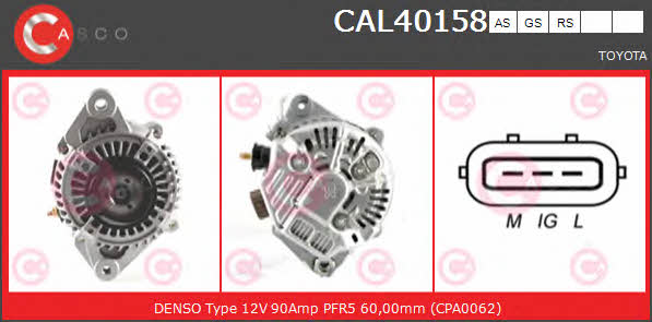Casco CAL40158AS Генератор CAL40158AS: Купити в Україні - Добра ціна на EXIST.UA!