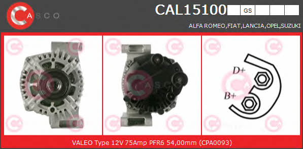 Casco CAL15100GS Генератор CAL15100GS: Купити в Україні - Добра ціна на EXIST.UA!