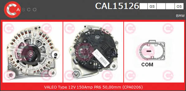 Casco CAL15126OS Генератор CAL15126OS: Купити в Україні - Добра ціна на EXIST.UA!