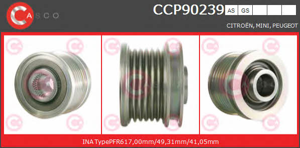 Casco CCP90239GS Шків генератора CCP90239GS: Купити в Україні - Добра ціна на EXIST.UA!