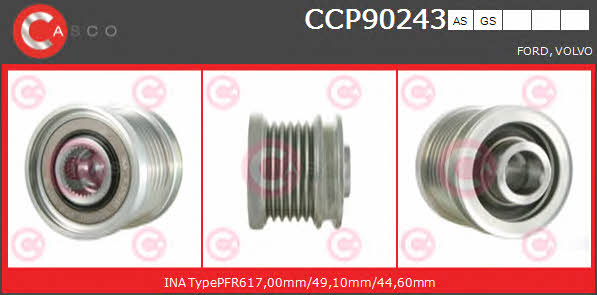 Casco CCP90243GS Шків генератора CCP90243GS: Купити в Україні - Добра ціна на EXIST.UA!