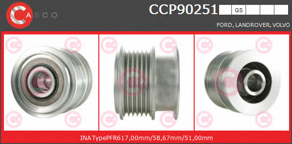 Casco CCP90251GS Шків генератора CCP90251GS: Купити в Україні - Добра ціна на EXIST.UA!