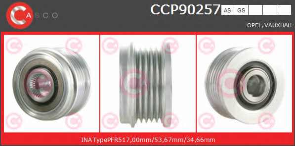 Casco CCP90257AS Шків генератора CCP90257AS: Купити в Україні - Добра ціна на EXIST.UA!