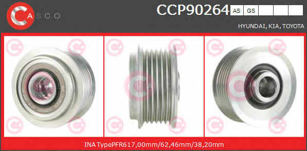 Casco CCP90264GS Шків генератора CCP90264GS: Купити в Україні - Добра ціна на EXIST.UA!